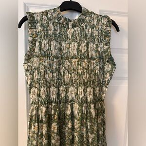 Oliphant Green and Gold Maxi Dress